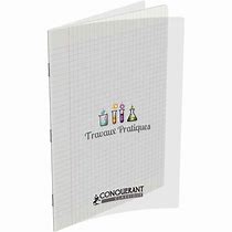 1 cahier de Travaux Pratiques 24 x 32 cm (1 page blanche, 1 page grands carreaux) 